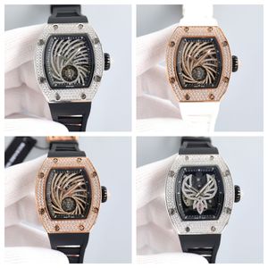 51-02 montre de diamant babysbreath pour montres de créateurs montres pour hommes 43X36mm manuel mouvement mécanique boîtier en acier montres-bracelets montre de luxe