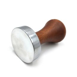 51 53 58 mm Aluminium Alloy Powder Hammer Coffee Distributeur Powner Hammer Wood Poignée Pression Tamper Espresso Coffee Tamper