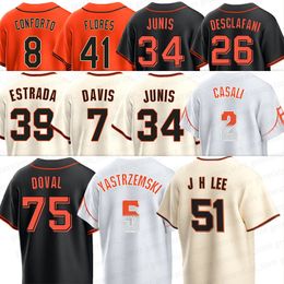 51 Jung Hoo Lee Giants honkbalshirt Mike Yastrzemski Brandon Crawford Thairo Estrada Mitch Haniger Camilo Doval Isan Diaz Matt Beaty Wilmer Flores