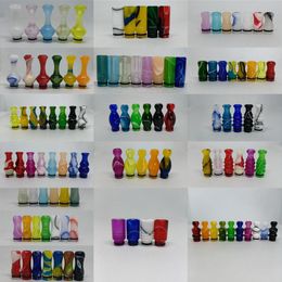 510 Drip Tips Coloré tout Mix Acrylique Embouchure Atomiseur RDA RTA Réservoir Kit Vape Accessoires E Cigarette