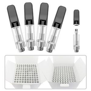 510 Lege Vape Pen Cartridges M6t Th205 loodvrije keramische spoelglas Atomizer Dikke olievampisatiekarren met witte zwarte keramische tip