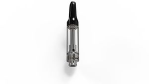 510 Empty Vapor Cartridges Lead-free Ceramic Coil Glass Atomizer Thick Oil Vaporizer Carts With White Black Ceramic Tip