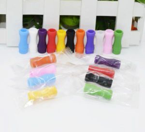 510 Siliconen Mondstuk Afdekking DRIP TIP wegwerp kleurrijke siliciumtestdoppen Rubber Korte testtips Tester Cap LL