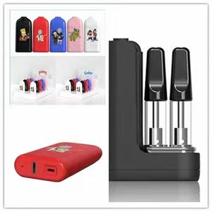 Batterie 510 vape pour cartouche e cigarette 510 fil intégré à double chambre pour chariot en céramique .5 .8 1 ml 650 mah rechargeable tension variable préchauffage logo imprimé personnalisé