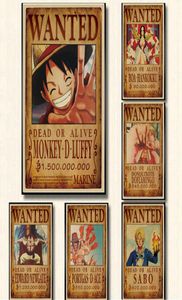 515x36 cm Home Decor Muurstickers Vintage Papier Een Stuk Gezocht posters Anime posters Luffy Chopper Wanted6094082