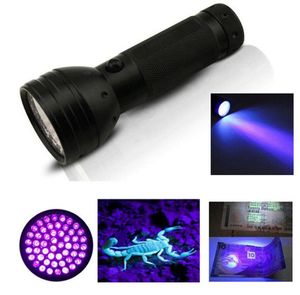 51led uv ultraviolet LED lampe de poche violet Blacklight Black Light Torch 395 nm coque en aluminium Torche UV Mini Light8873061