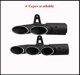 Tubo silenciador de escape Universal de doble orificio para motocicleta de 51mm para Yamaha R6 1 Kawasaki Z750 800 Honda CBR100020321843178