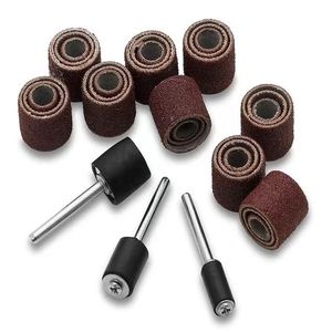 51 pièces/11 pièces Kit de ponçage de tambour convient pour Dremel comprend des mandrins de tambour en caoutchouc Kit de tambour bandes de ponçage mandrin