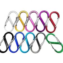 51x23 mm grand clés de porte clés de porte-clés multifonctionnelle anneau outils extérieurs Camping S-Type Buckle 8 caractères