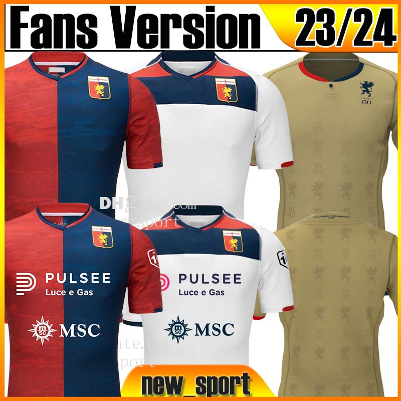 23 24 Genoas Soccer Jerseys Fans Version Coda Strootman Sabelli 2023 2024 Home Away Puscas Ekuban Retegui Hefti Jersey Yalcin Badelj Men Size Size Football Derts