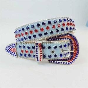 52% Ceinture Designer Nouvelle ceinture en cuir verni pour hommes et femmes avec incrustation de diamants sans couture