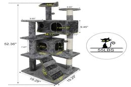 52 Krabpaal Activity Tower Pet Kitty-meubel met krabpalen Ladders318d215T6790957