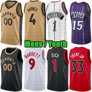 Jersey de baloncesto personalizado para hombre Scottie Barnes 1 Gradey Dick Gary Trent Jr. Chris Boucher RJ Barrett Vince Carter Immanuel Quickley Kelly Olynyk Bruce Brown City