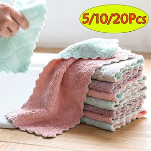 520 pièces serviettes de cuisine absorbantes chiffons de nettoyage en microfibre doux chiffon à vaisselle à l'huile antiadhésive chiffons pour cuisine ménage torchon 220727