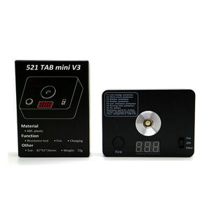 521 Tab Mini V3 Testeur de résistance numérique Accessoires Feu USB Charge Chauffage Fil Table Fit DIY RBA RDA Atomiseurs 510 Fil Batterie Vape Stylo