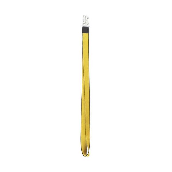 52cm de sangle en nylon jaune Industrial Lanyard Long porte-clés série concepteur de marque sculpté logo alliage boucle hommes et femmes mode d230B