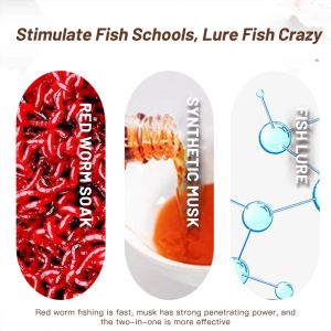 52 g zoetwater vis rode worm vloeistof sterke vissen aantrekkelijke bloed tarwe maïskorrel aas karper vissen forel visaccessoires