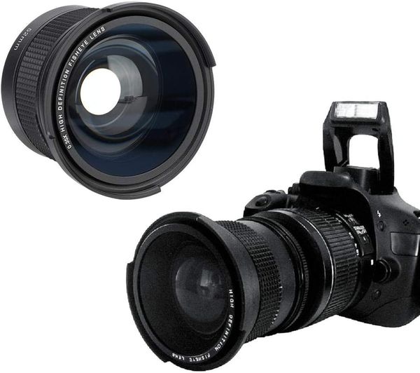 Objectif grand angle Nikon Fisheye HD 52 mm 0,35x, partie macro pour appareils photo reflex numériques D7100 D7000 D5500 D5300 D5200 D5100 D3500 D3400 D3300 D3200 Nikon Canon Sony Pentax