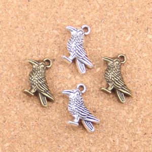 52 pièces Antique argent Bronze plaqué oiseau perroquet pendentif à breloques collier à faire soi-même Bracelet Bracelet résultats 17*17mm