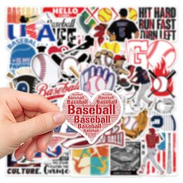 52pcs Baseball graffiti -stickers voor autoskateboard laptop iPad Bicycle Motorfietshelm PS4 Telefoon Kids Toys Diy Decals PVC Water Fles Decor