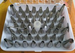 52pcs / set Cake Decorating Tools ICERS PIZUTING Nozzle Sets 48 Nozzles + 4 Grotere Nozzles Roestvrij staal