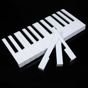 52 Uds. Kit de teclas de Piano de plástico ABS blanco con piezas de reparación de teclas de repuesto frontales para Piano