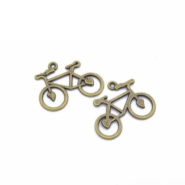 52 Uds. De dijes de aleación de Zinc, dijes de bicicleta chapados en bronce antiguo para hacer joyas, colgantes hechos a mano DIY ZZ