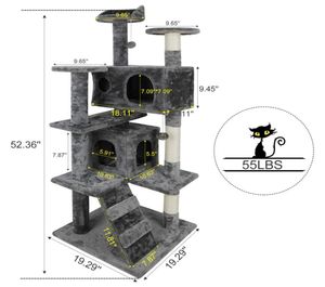 52quot Krabpaal Activity Tower Pet Kitty-meubel met krabpalen dders64313222332968