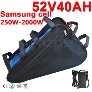 Batterie Li-ion 52V 20ah 18650-14S8P, BMS haute puissance intégré pour moteur 52V 0-2000W, batterie de vélo et Scooter électrique + chargeur 5a