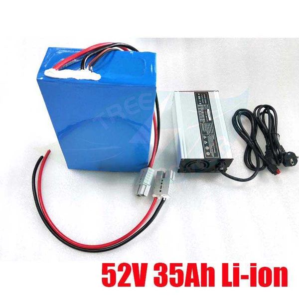 Batterie de batterie 52V 35AH Pack de batterie au lithium pour l'énergie de l'alimentation en fauteuil roulant + chargeur 5A