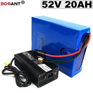 52V lithiumbatterij voor elektrische fiets e-bike scooter 52v 15AH 20AH 25AH 30AH oplaadbare batterij 52v 1000W 1500W + 5A-oplader