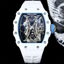 53-01 Montre de Luxe Luxury Watch Relojes 51x43x16mm Tourbillon Mechanische beweging TPT Carbon Fiber Women Watches polshorloges