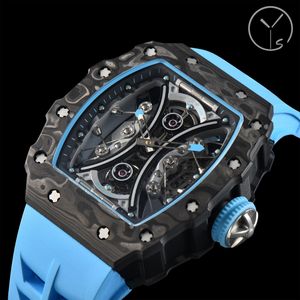 53-01 Montre de Luxe Luxury Classic Classic Watch Wristwatch 51x43x16mm Tourbillon Mouvement mécanique Men Mencys Wristwarchs Relojes