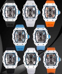 53-01 Montre de Luxe Luxury Watch Relojes 51x43x16mm Tourbillon Mouvement mécanique Men Men de montre