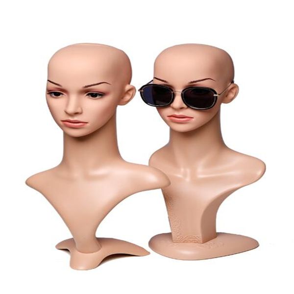 2023 peluca femenina cabeza arte maniquí para bufanda gafas belleza Unisex foto Props hogar boda joyería soporte modelo E100