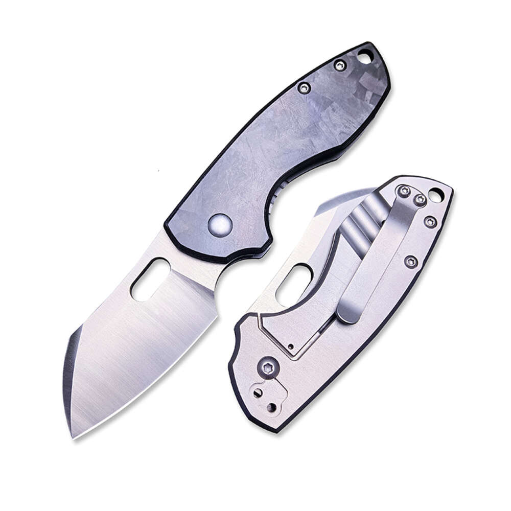 5311cf extérieur EDC survie mini couteau de poche 8Cr13mov Blade en fibre de carbone poignée de camping couteau pliant