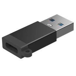 5311T 5Gbps transmissie USB naar Type-C converter aluminium mini-adapter - zwart