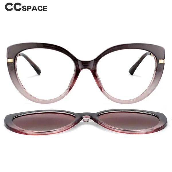 53673 Gafas de sol polarizadas con clip, gafas antiazules, montura para hombres y mujeres, gafas de moda de doble propósito UV400 Vintage 240131
