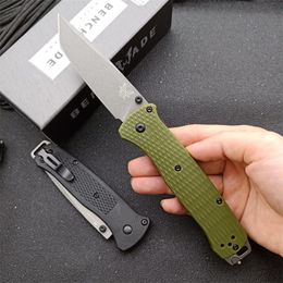 537 Bugout zakmes Grivory fiber handvat D2 Blade Pocket/Survival/EDC Mes 537GY C07 Tactische Messen