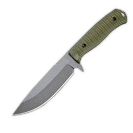 539GY Survival Straight Knife DC53 Titanium Coating Drop Point Blade Full Tang G10 Mango Cuchillos de hoja fija con Kydex