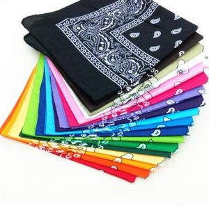 54 * 54cm Katoen Nieuwigheid Dubbelzijdig Print Paisley Bandanas Cowboy Bandana Zakdoeken Paisley Print Head Wrap Sjaal FHD11