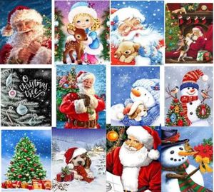 54 Estilos Kits de Navidad de Pintura de Diamantes para Adultos 5D Santa Claus Diamantes Bordado Casa de Nieve Paisaje Mosaico Punto de Cruz C8192604