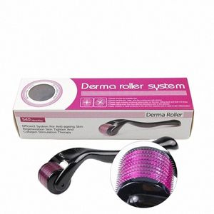 540 Derma Roller pour la croissance des cheveux et de la barbe 0,2/0,25/0,m Titanium MicroNidle Anti-acné Traitement des soins de la peau du visage Dermaroller E36u #