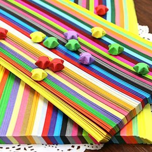 540 Papiers d'origine Stars Double face chanceux Lucky Colorful Origami Star Paper Strip décorer le papier pliant pour l'artisanat artistique fait à la main