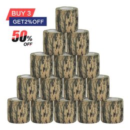 5480 cm Disposable Selfadhesive Flex Elastic Camouflage Bandage Tatouage Handle de poignée Grip Enveloppe de Stick Stick Roule de mouvement C1 240408