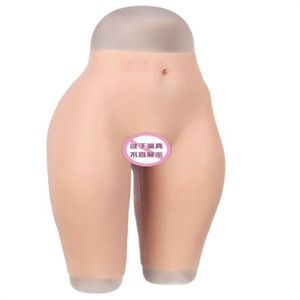 54cm taille Shapers Body Sculpting Triangle kunstmatige valse buik onderbroek vrouwelijk stoffen mannequin borst valse yin mannen ondergoed kruisdressing siliconen e007