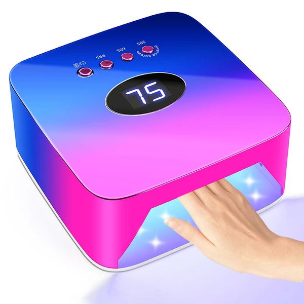 54W Lámpara de uñas recargable Led inalámbrico Luz de uñas Luz UV para uñas Máquina secadora de esmalte de gel inalámbrico con sensor automático 240318