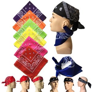 55*55CM Bandanna Paisley Print Handkerchief Magic Scarf Riding Headband Square Turban Outdoor Hiking Face Magic Scarf LJJK2023