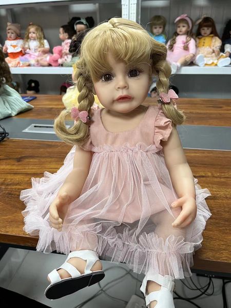 55 cm Silicone Reborn Baby Doll Toys Real Touch Life Lifen Lifen Fince Newborn Doll Toys Kids Birthday Gift