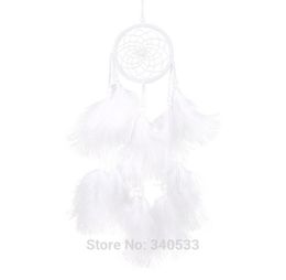 55 cm Wind Chimes Handmade Dream Catcher Net met veren Wall Hangende Dreamcatcher Craft Gift Home Decoratie1327158